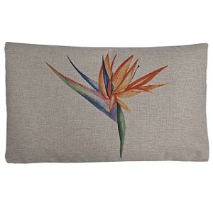 CAPA ALMOFADA LINHO RETANGULAR BAGUETE FLORAL 30x50