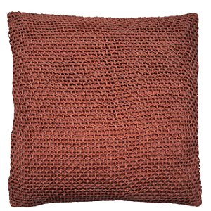CAPA DE ALMOFADA TRICO RUSTICO TELHA  45X45