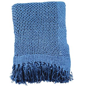MANTA PESEIRA TRICO RUSTICO 1,50x1,20 AZUL MARINHO 100% ALGODÃO