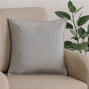 CAPA DE ALMOFADA BOUCLE CINZA 45X45