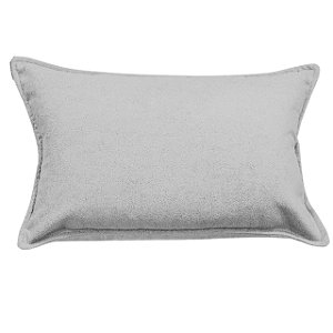 CAPA ALMOFADA RETANGULAR BAGUETE BOUCLE CINZA 30X50