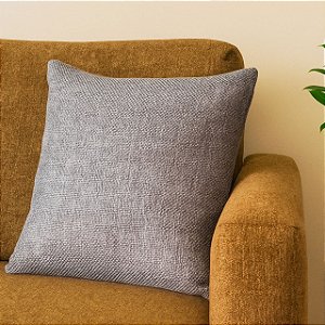 CAPA DE ALMOFADA LINHAO CINZA CLARO 45X45 CM