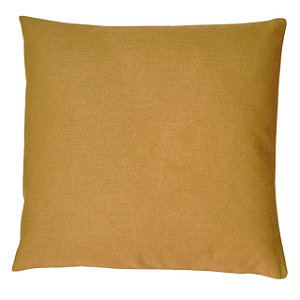 CAPA DE ALMOFADA COR MOSTARDA EM LINHO 45X45 CM