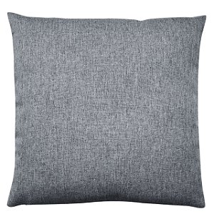 CAPA DE ALMOFADA COR CINZA ESCURO EM LINHO 45X45 CM