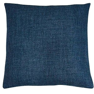 CAPA DE ALMOFADA LINHAO AZUL MARINHO 50X50 CM