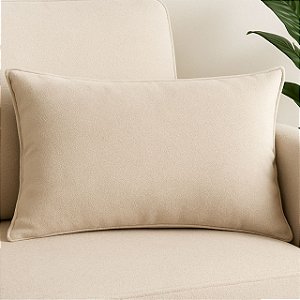 CAPA RETANGULAR BAGUETE BOUCLE BEGE CLARO 30X50 CM