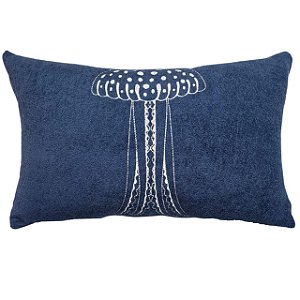 CAPA DE ALMOFADA RETANGULAR  BAGUETE BOUCLE BORDADA AGUA VIVA 30X50CM
