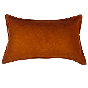 CAPA DE ALMOFADA RETANGULAR CAMURÇA TERRACOTA 30X50CM