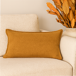 CAPA RETANGULAR BAGUETE BOUCLE MOSTARDA 30X50 CM