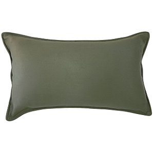 CAPA DE ALMOFADA RETANGULAR BAGUETE  CAMURÇA VERDE OLIVA 30X50CM
