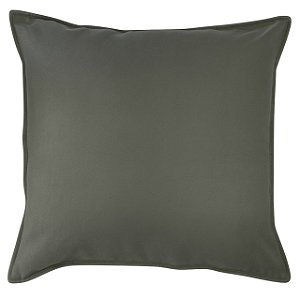 CAPA DE ALMOFADA COURO CAMURÇA VERDE OLIVA 50X50CM