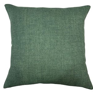 CAPA DE ALMOFADA LINHAO VERDE ESCURO 45X45 CM