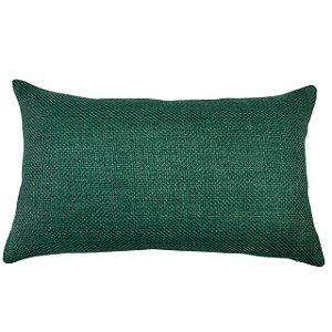 CAPA DE ALMOFADA RETANGULAR BAGUETE LINHAO VERDE ESCURO 30x50 CM