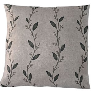 CAPA DE ALMOFADA LINHO FOLHAGEM VERDE  45X45CM
