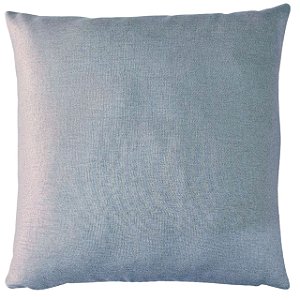 CAPA DE ALMOFADA LINHO FOLHAGEM AZUL CLARO BEBE 45X45CM
