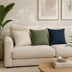 CAPA DE ALMOFADA LINHO LUXO 43X43 CM CORES