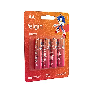 Blister de Pilha Comum AA C/4 Unidades Elgin