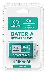 Bateria Recarregável 9V 450mAh – Onistek