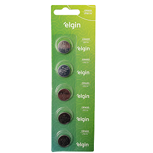 Blister com 05 Baterias CR1620 3V Elgin