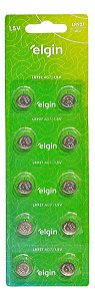 Blister com 10 Baterias LR927 / AG7 – 1,5V / Equivalente 399, SR927 Elgin