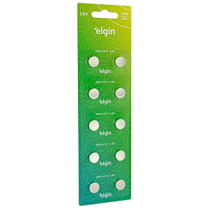 Blister com 10 Baterias LR43 / AG12 – 1,5V / Equivalente 386, L1142