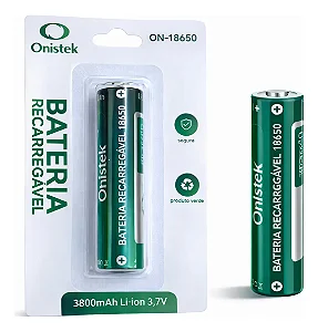 Bateria Recarregável 18650 Onistek – 3,7V / 3.800 mAh Tipo Li-ion