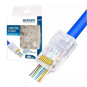 Alicate De Crimpar Rj45 + 100un Conector Rj45 Vazado