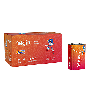 Caixa com 10 Baterias Zinco 9V – Caixa Fechada