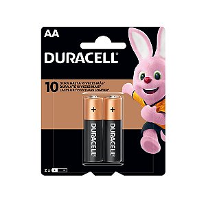 Blister de Pilha Alcalina AA C/2 unidades Duracell