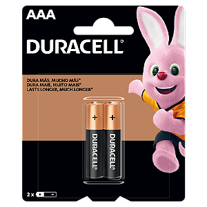 Blister de Pilha Alcalina AAA C/2 unidades Duracell