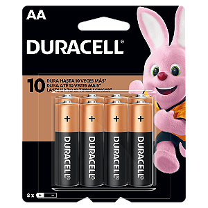 Blister de Pilha Alcalina AA C/8 unidades Duracell