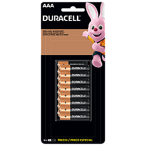 Blister de Pilha Alcalina AAA C/16 unidades Duracell