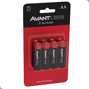 Kit Pilhas Alcalinas AA Pequena Com 08 Unidades 1.5v - Avant