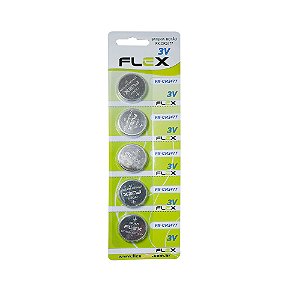 Cartela com 5 Baterias Tipo Botão CR2477 – 3V Flex Gold