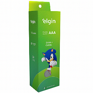 Caixa de Pilhas Alcalina AAA C/24 unidades - 12 Blisters com 2 unidades Elgin