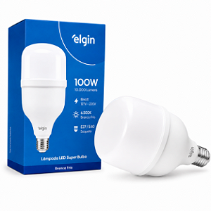 Lâmpada LED Bulbo 100W Branca Fria E27/E40 6500K Bivolt Elgin