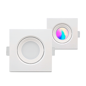 Luminária Spot LED Smart Wi-Fi 5W RGB Quadrada Dimerizável Elgin Alexa
