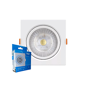 Spot LED Quadrado Branca Fria MR11 3W 240lm 6500K Bivolt Elgin
