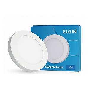 Luminária Plafon LED Sobrepor 18W 6500K Branca Fria Bivolt Elgin