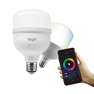 Lâmpada Smart LED Wi-Fi 20W RGB Bivolt Elgin – Controle por App e Alexa
