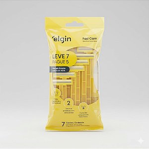 Barbeador 2 Lâminas Fast Shave Com Fita Aloe Vera Elgin (prestobarba Descartavel) - Leve 7 E Pague 5