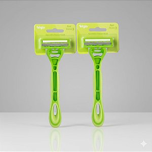Aparelho De Barbear Fast Care Com Fita Aloe Vera Elgin - 24 Unidades (prestobarba Descartavel) Com Cabo Emborrachado
