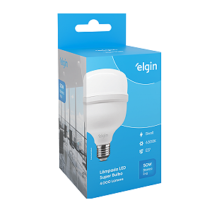 Lâmpada LED Super Bulbo 50W Branca Fria E27 6500K 4000 lúmens Bivolt Elgin