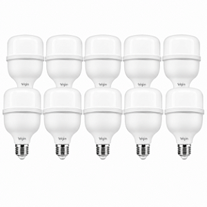 Kit 10 Lâmpadas Super Bulbo Led 50w 6500k Bivolt E27 - Elgin Branco-frio