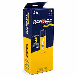 48 Pilhas Rayovac Amarelinhas Aa Tubo Com 48 Unidades