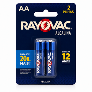 Pilha Aa Alcalina Rayovac Cartela Com 2 Unidades