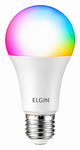 Lâmpada Smart LED Wi-Fi 10W RGB Bivolt Elgin – Controle por App e Alexa