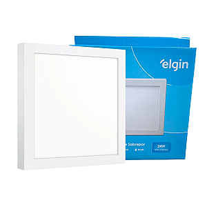 Luminária Plafon LED Sobrepor 24W 6500K Branca Fria Bivolt Elgin