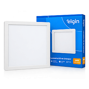 Luminária Plafon LED Sobrepor 24W 3000K Branca Morna Bivolt Elgin