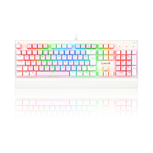 Teclado Mecânico Redragon Kala Rosa Branco Switch Marrom Pt